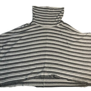 Anthropologie Saturday Sunday Cowl Neck Poncho Moonlight Striped Size XS/S